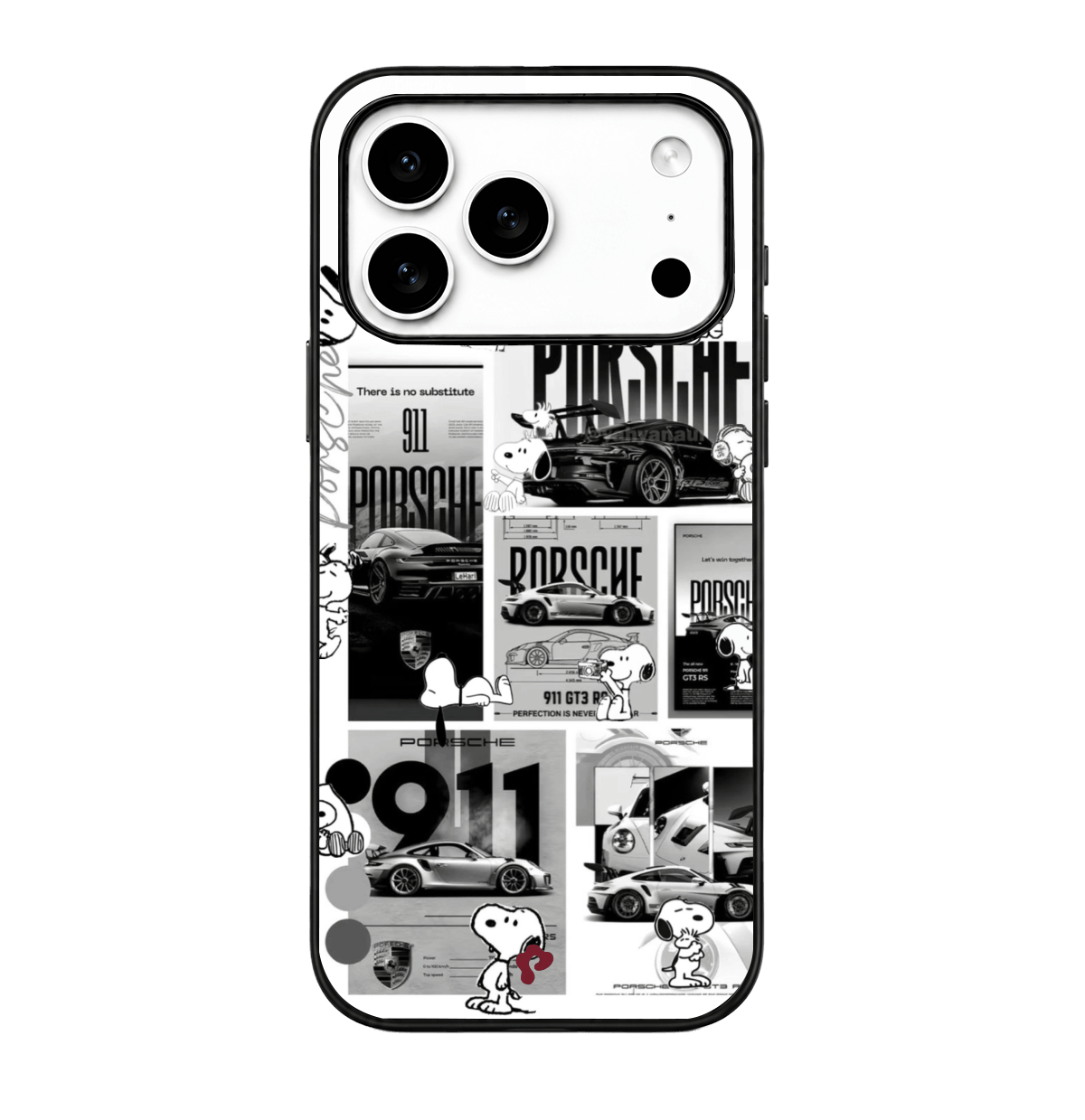 Porsche Noir Car Case