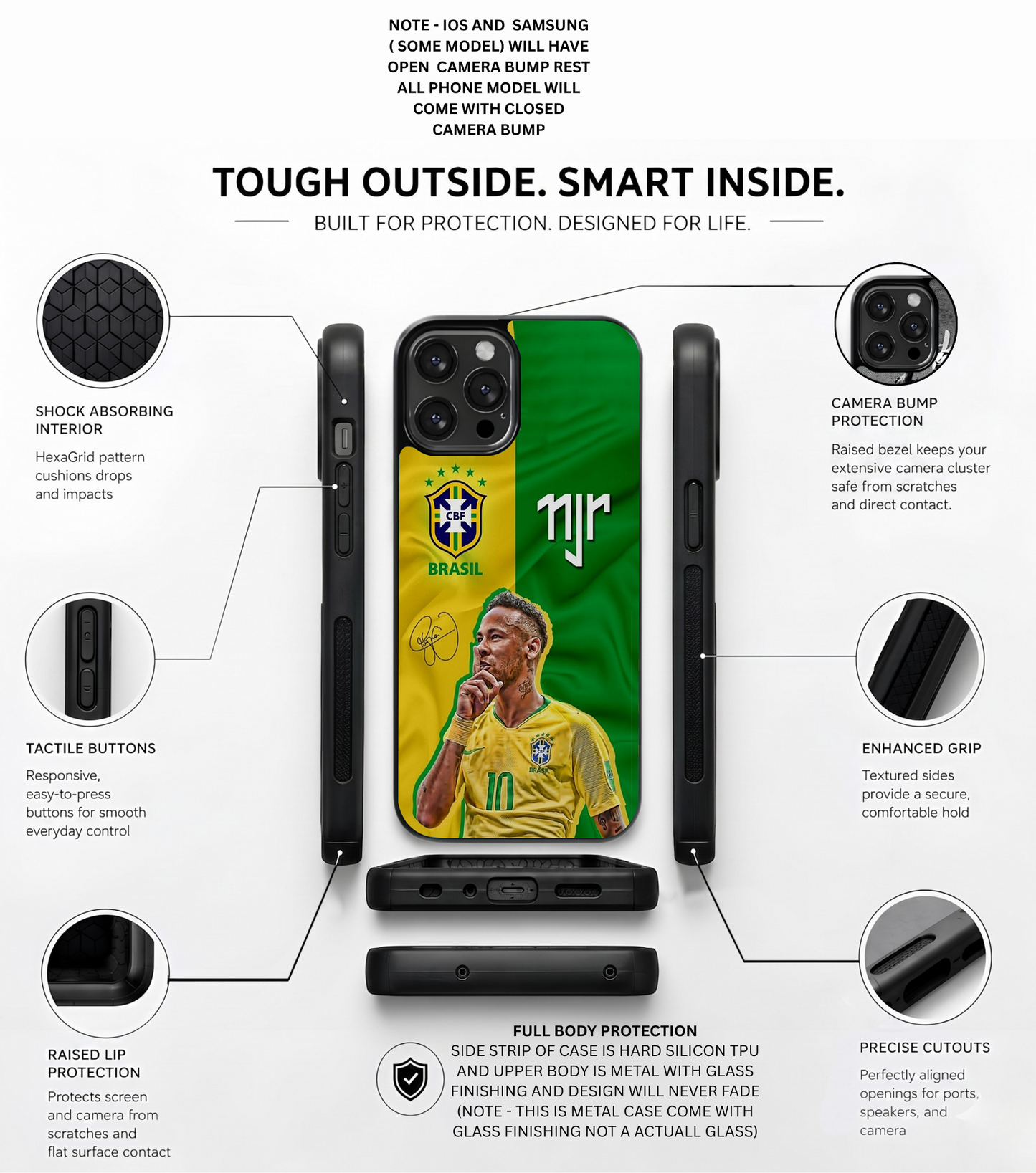 NJR Brazil Flag Split Case