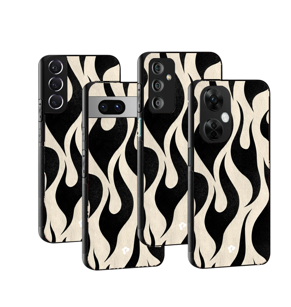 Wavy Black And White Stripes Case