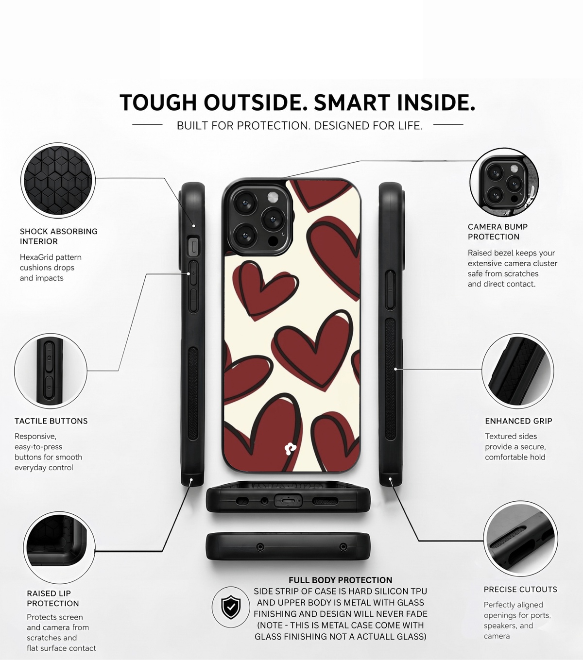 Sketchy Hearts Case