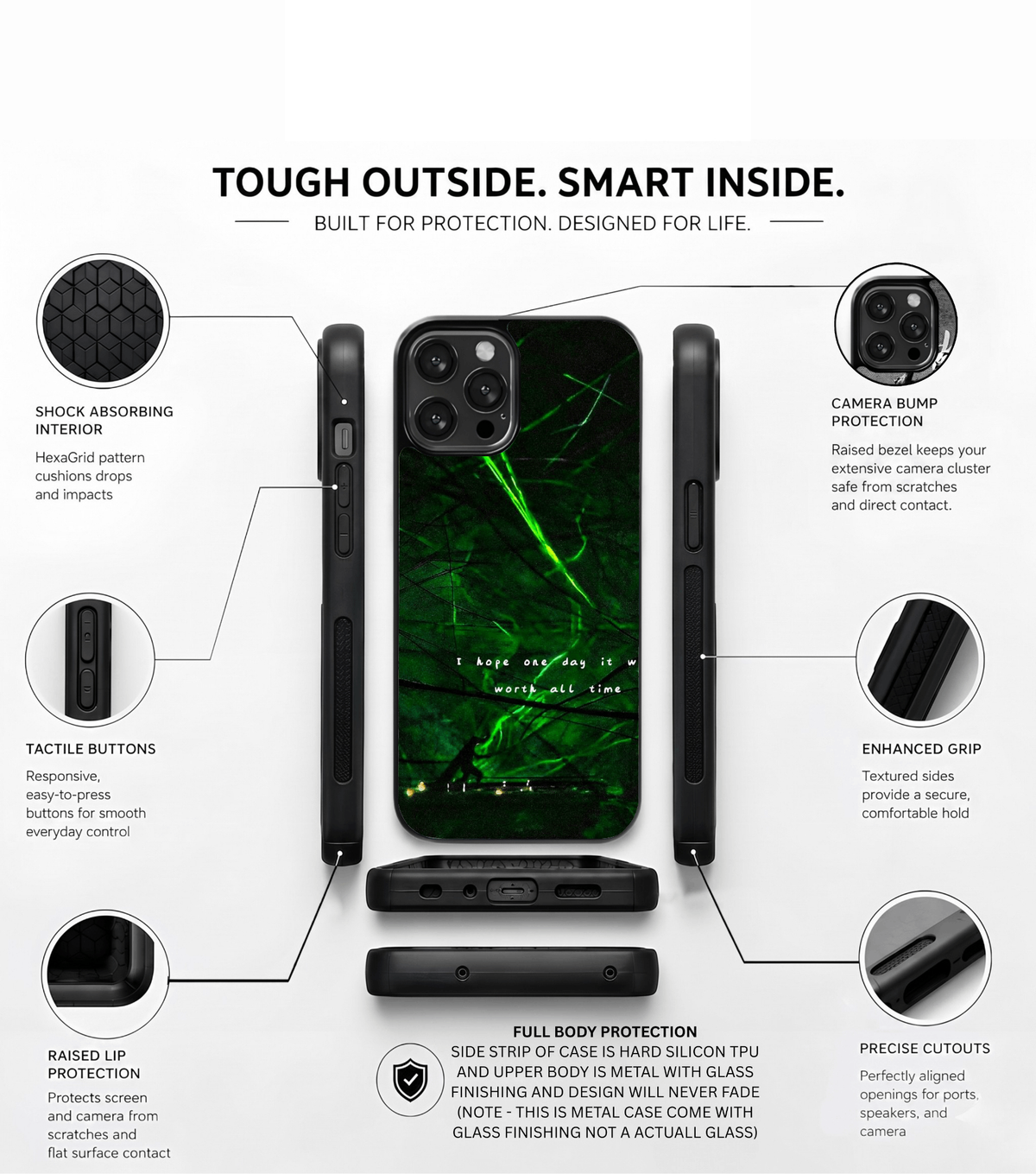 Green Hope Button Case