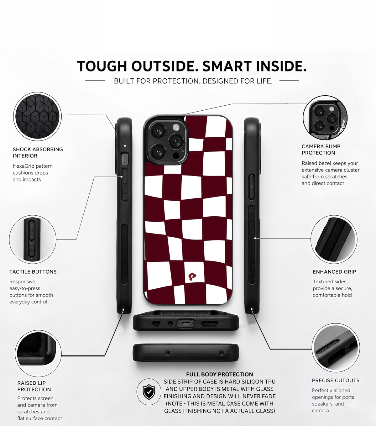 Wavy Checkerboard Case